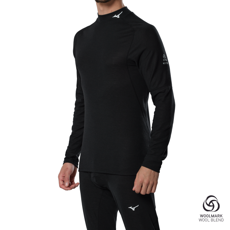 Mizuno Premium Merino Wool High Neck Black